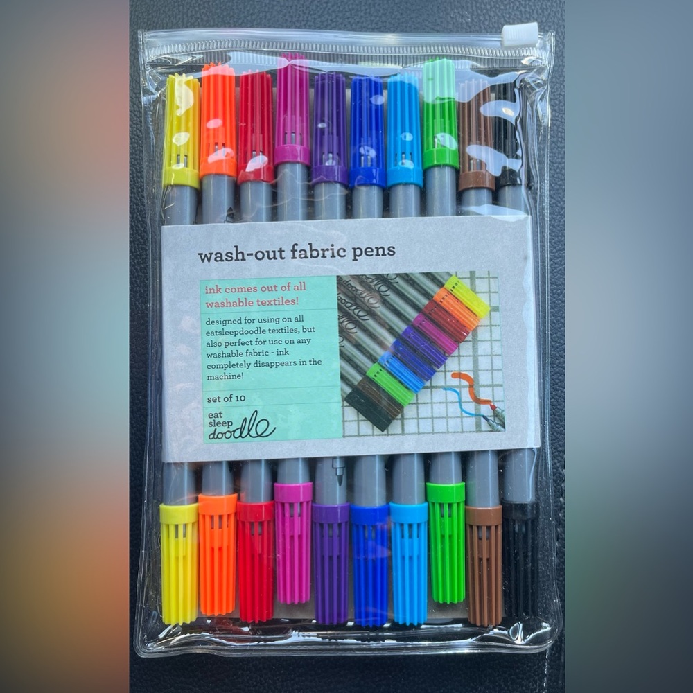 New! Wash-Out Fabric Pens - Set of 10 Markers (1 of 2 for sale)